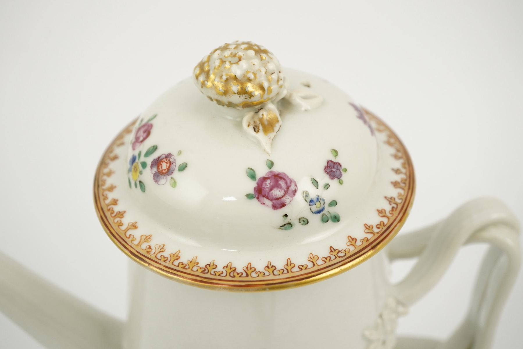 A Chinese export famille rose coffee pot, Qianlong period